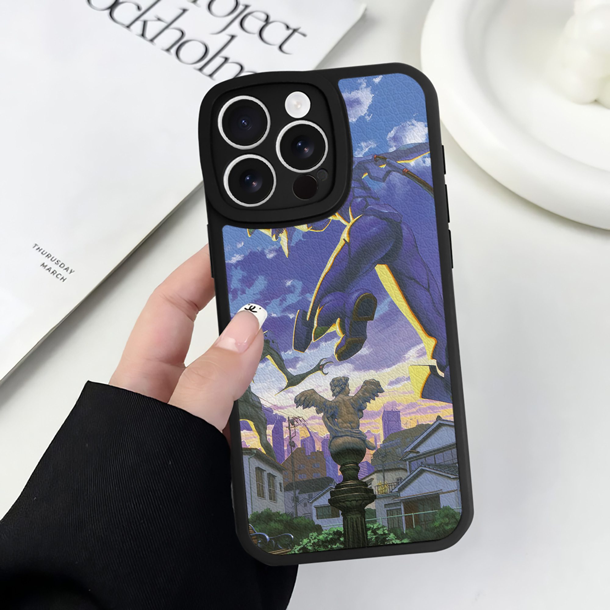 （画像用） EVA 新世紀エヴァンゲリオン 【iPhone 16シリーズ対応】シリコンスマホケース（レザー調） 材質：シリコン